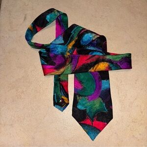Serica Elite Vintage Abstract Multicolor Silk Necktie